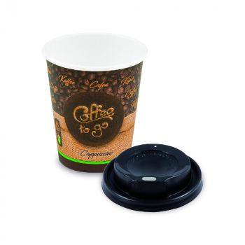 Kaffeebecher Coffee to go Becher + PS Deckel 200 ml 8 oz Cappuccino (10 Stk.)
